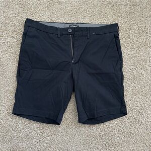 Express Black Shorts with Button Detail
